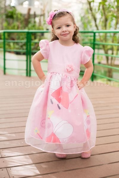 Vestido Infantil Peppa Pig Fada Luxo