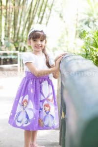 Vestido Princesa Sofia para festa infantil