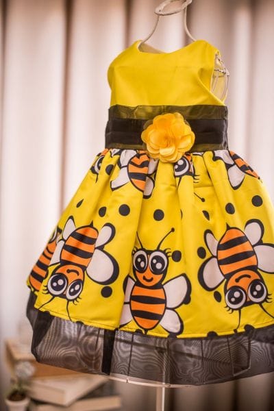 Vestido para Festa Infantil da Abelhinha Luxo