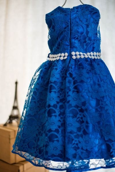 Vestido de Festa Infantil Azul