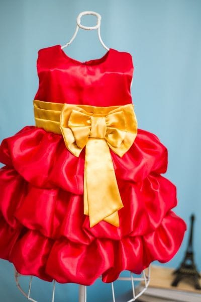 Vestido Infantil Balonê Vermelho