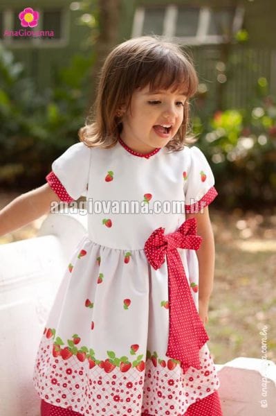Vestido da Moranguinha Baby Infantil para aniversário