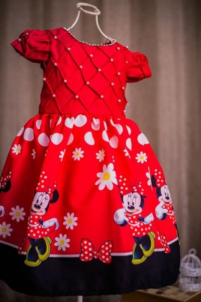 Vestido da Minnie Vermelha Luxo