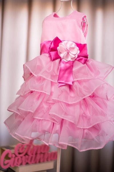 Vestido infantil de festa Princesa Rosa