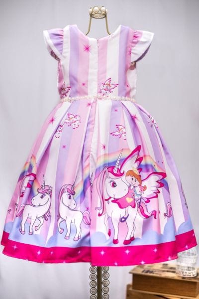 Vestido do Unicornio Infantil