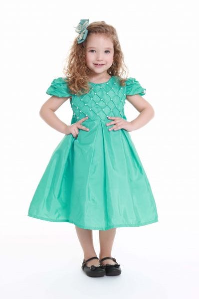 Vestido infantil Verde Tiffany