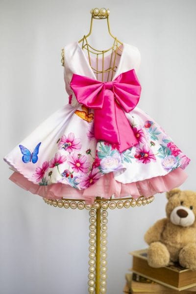 Vestido de Festa Infantil Floral