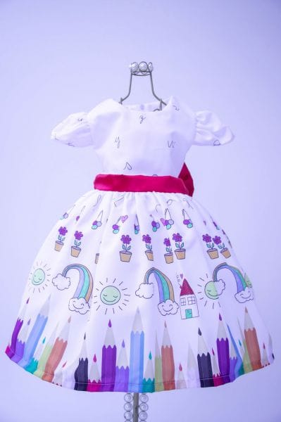 Vestido de Formatura Infantil abc - Aquarela