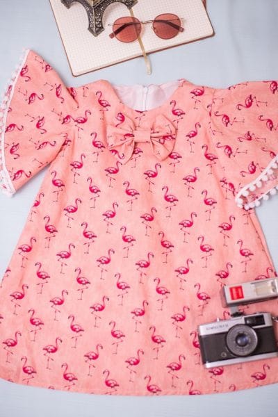Vestido Infantil de Flamingos