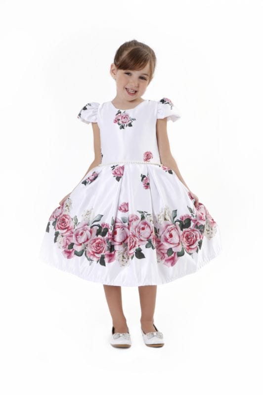 Vestido de Dama de Honra Infantil Floral