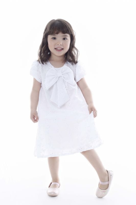 Vestido de Lese Branco Infantil