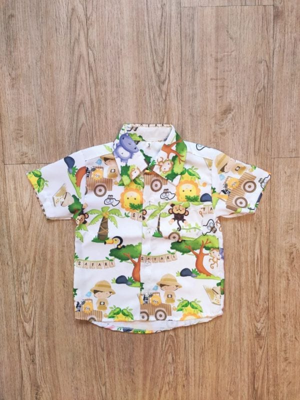 Camisa Infantil Menino Safari