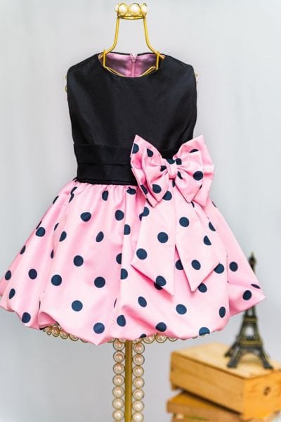 Vestido para Festa Infantil da Minnie Rosa Baby