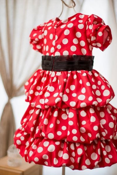 Vestido infantil Minnie vermelho