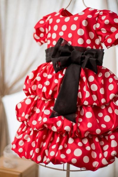 Vestido infantil Minnie vermelho