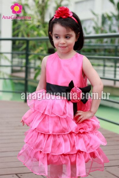 Vestido Infantil Princesa Pink