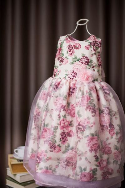 Vestido Infantil para festa de Princesa Floral