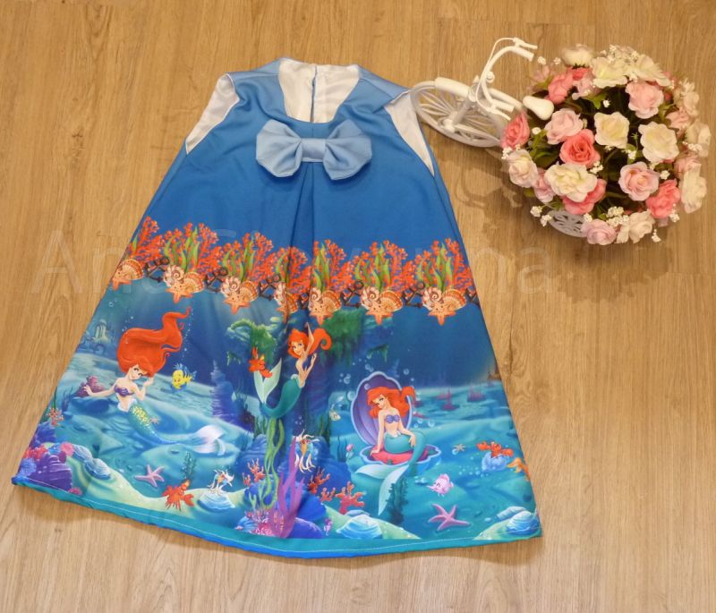 Vestido Infantil de Festa da Princesa Ariel