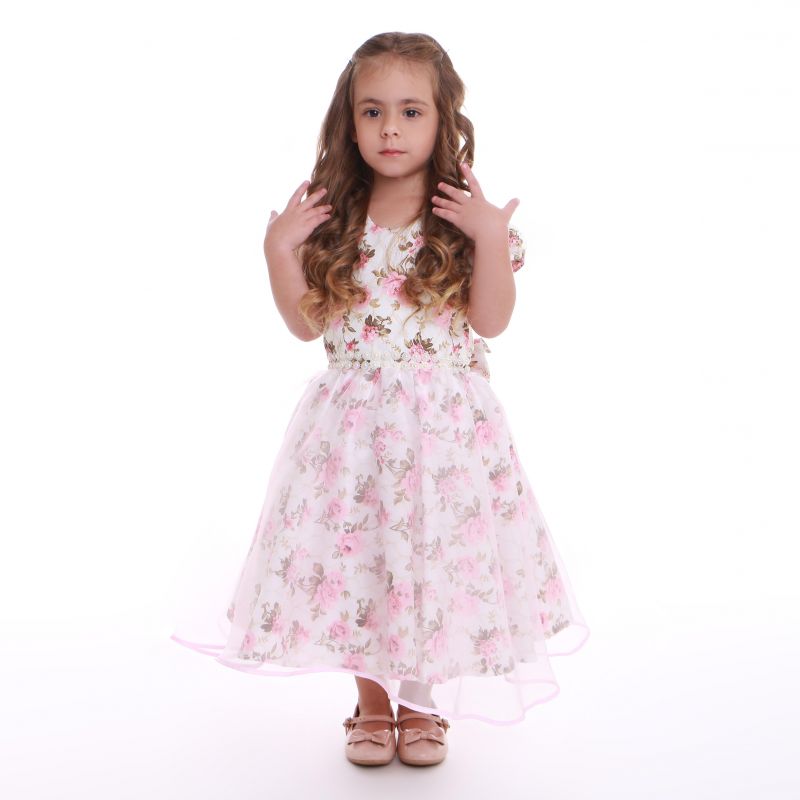 Vestido Infantil de Festa Princesa Floral Ros