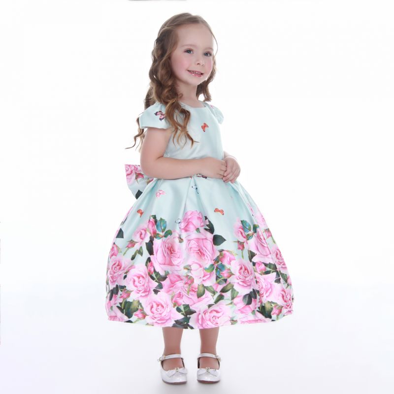 Vestido de Princesa Infantil Floral